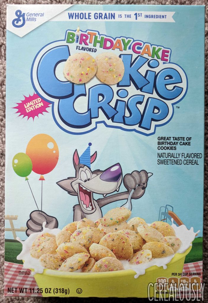 New Birthday Cake Cookie Crisp Cereal Review Box