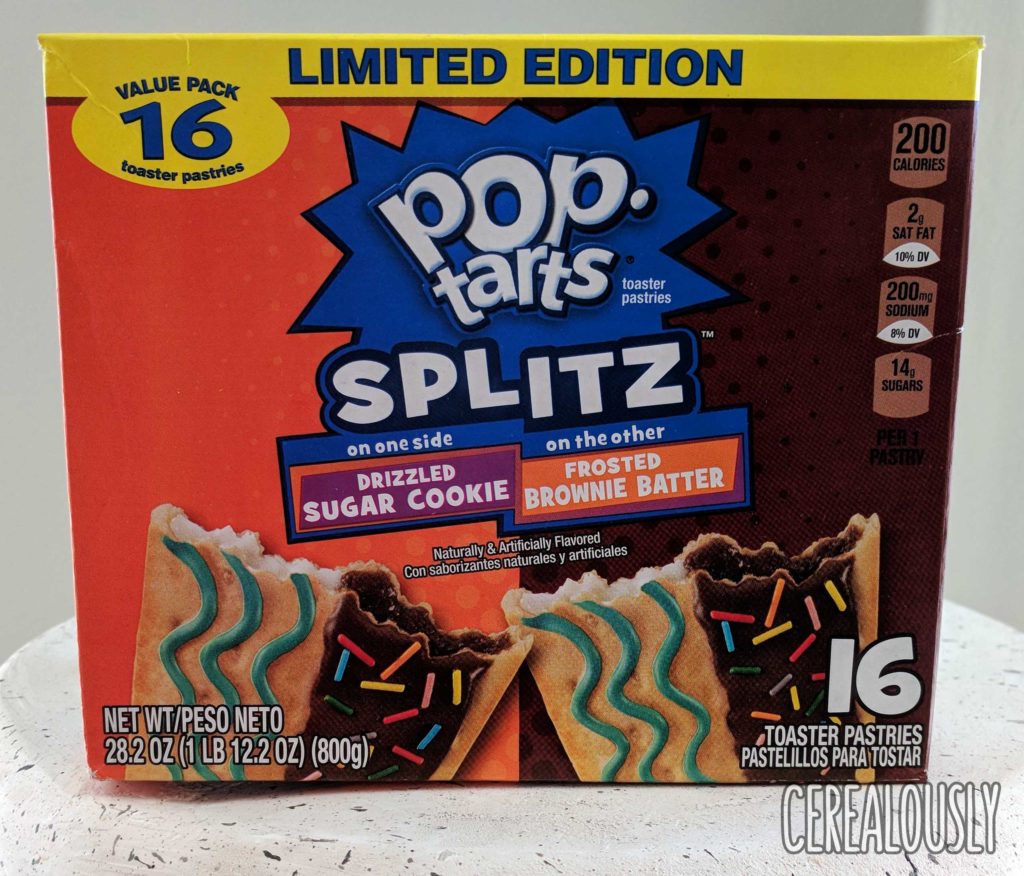 Kellogg's Pop-Tarts Splitz Sugar Cookie Brownie Batter Review Box