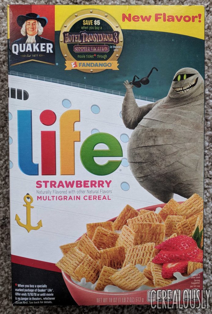 Quaker Strawberry Life Cereal Review Box