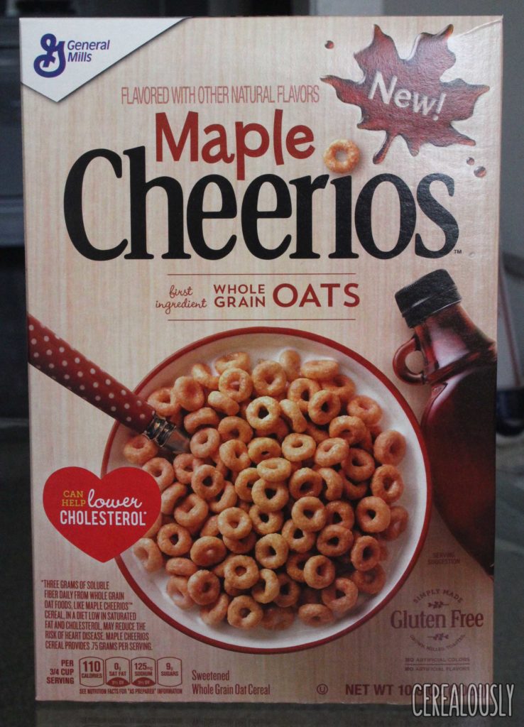 General Mills American Maple Cheerios Cereal Review 2018 Box