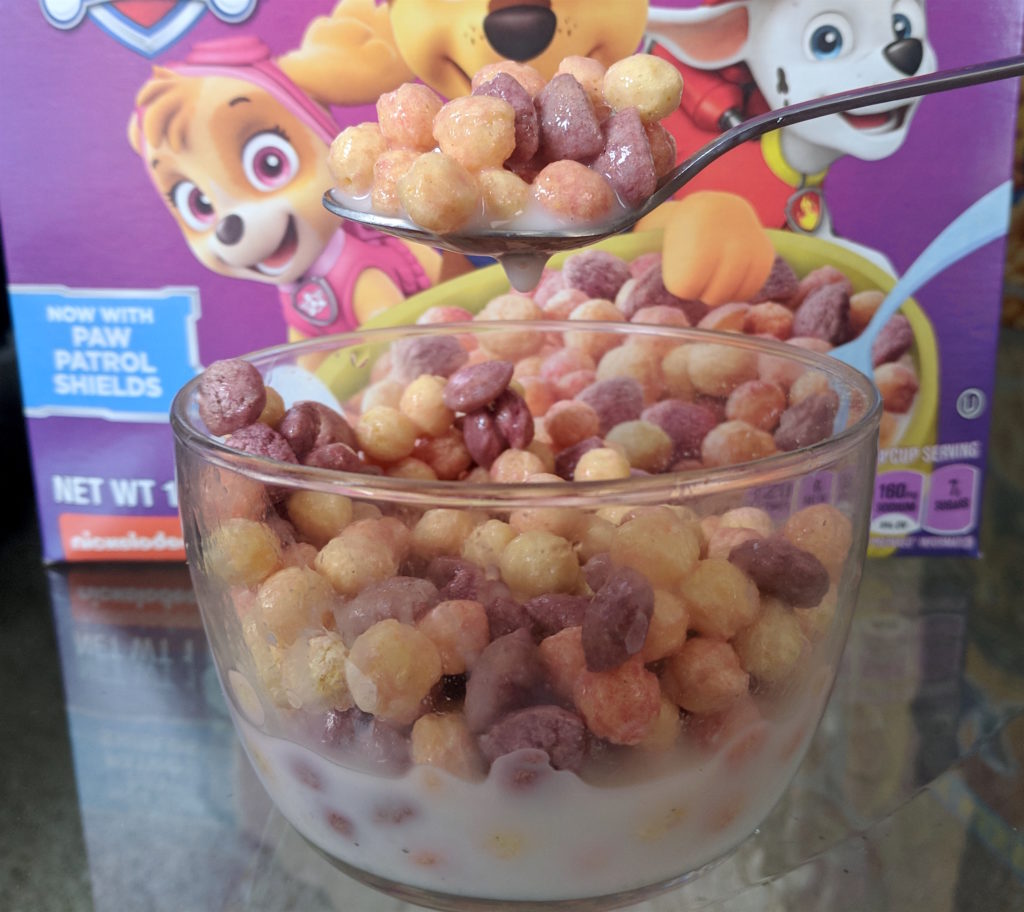General Mills Paw Patrol Honey Berry Berry Kix Cereal Review