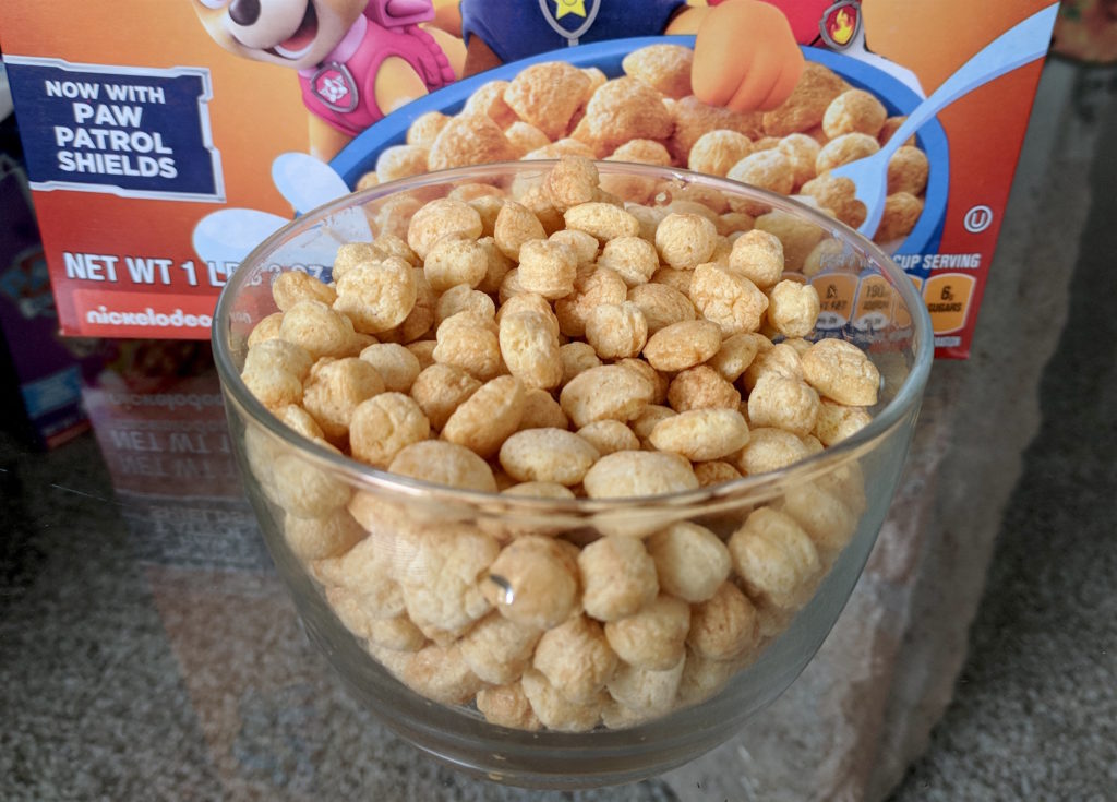 General Mills Paw Patrol Honey Berry Berry Kix Cereal Review