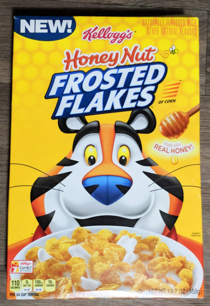 Kellogg's Honey Nut Frosted Flakes Review Box