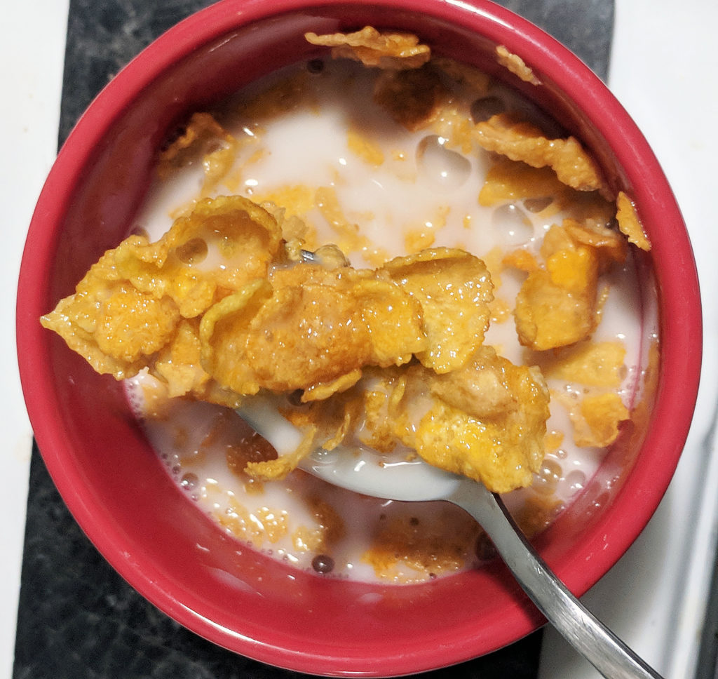 Kellogg's Honey Nut Frosted Flakes Review Milk