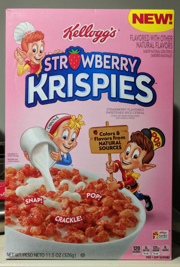 Kellogg's Strawberry Rice Krispies Cereal Review Box