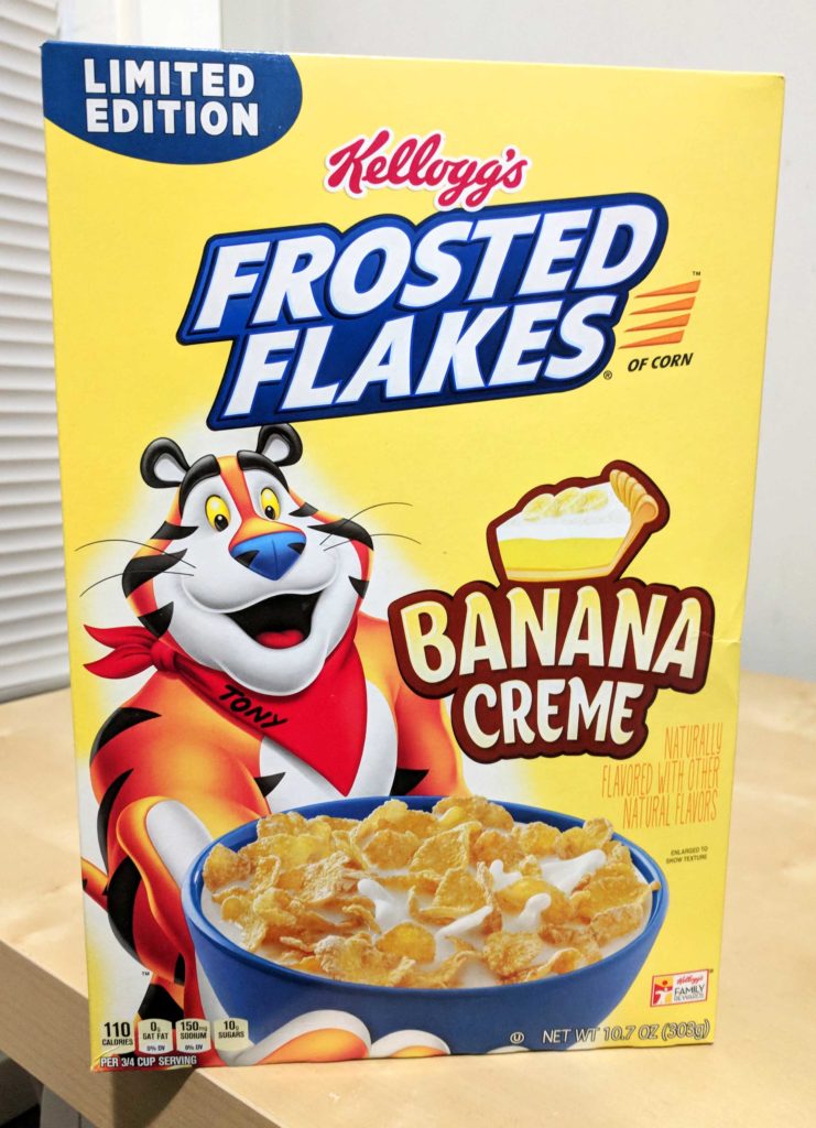 Banana Creme Frosted Flakes Review - Box