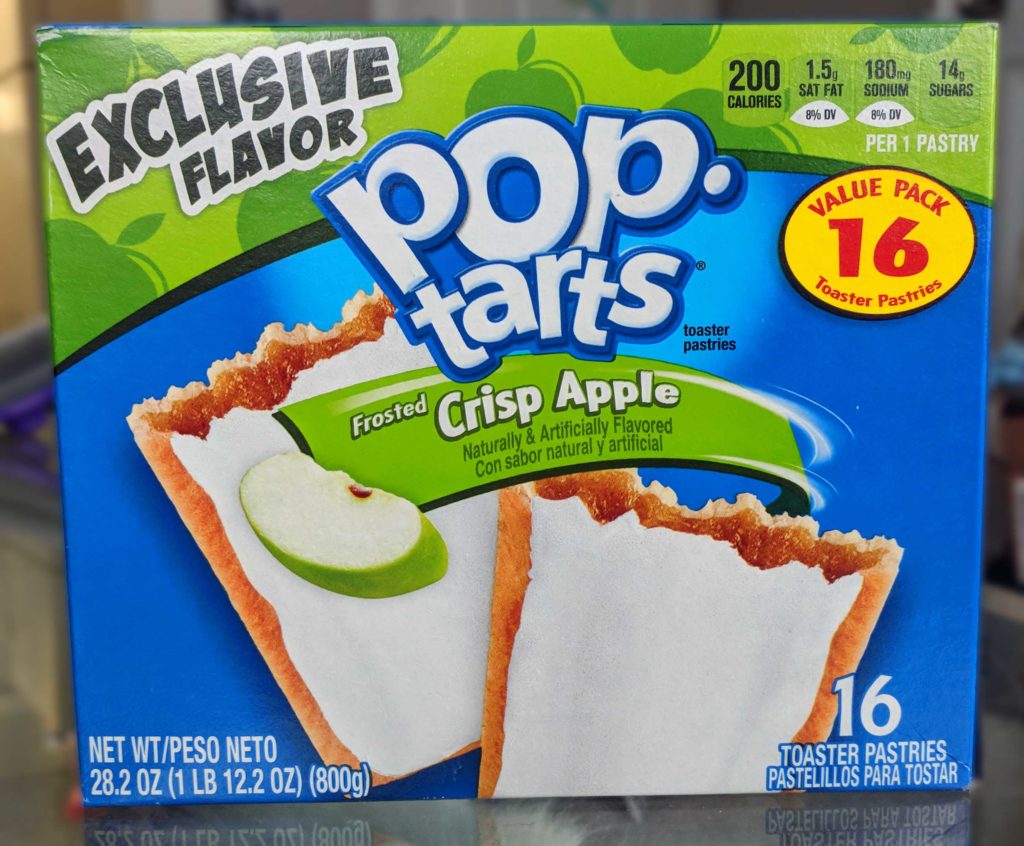Kellogg's Frosted Crisp Apple Pop-Tarts Review Box