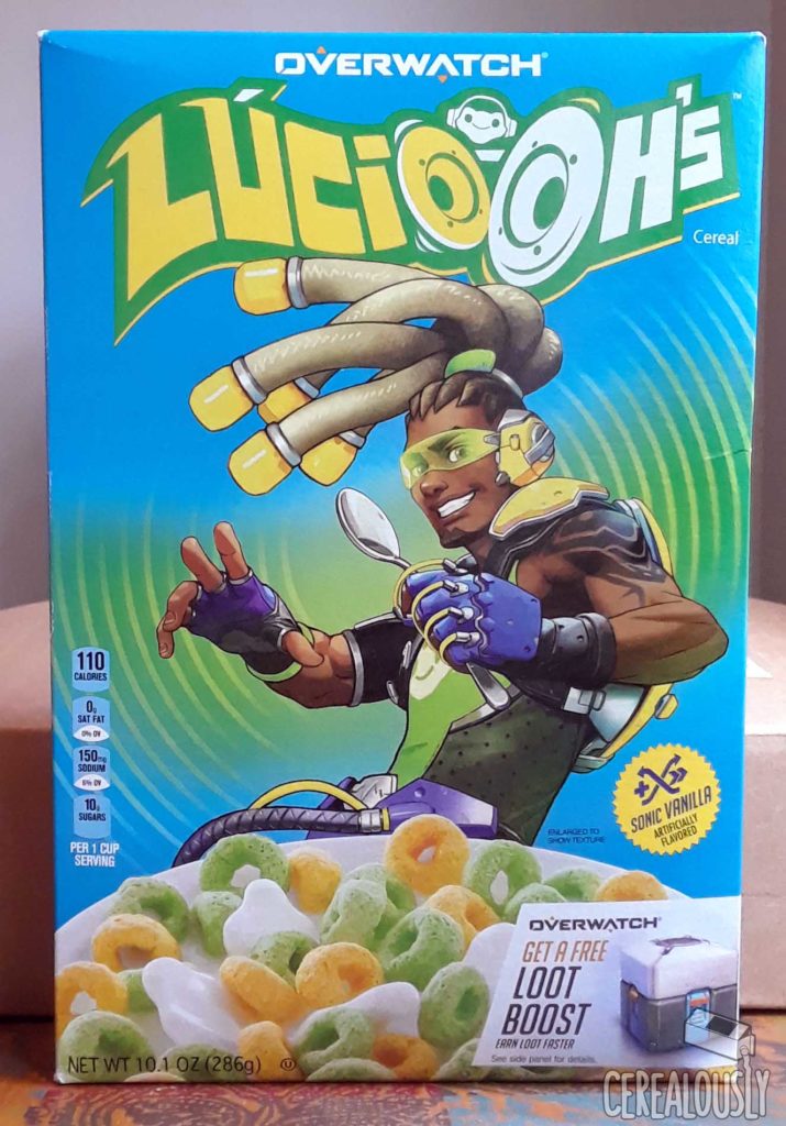 Kellogg's Overwatch Lucio Oh's Cereal Review Box