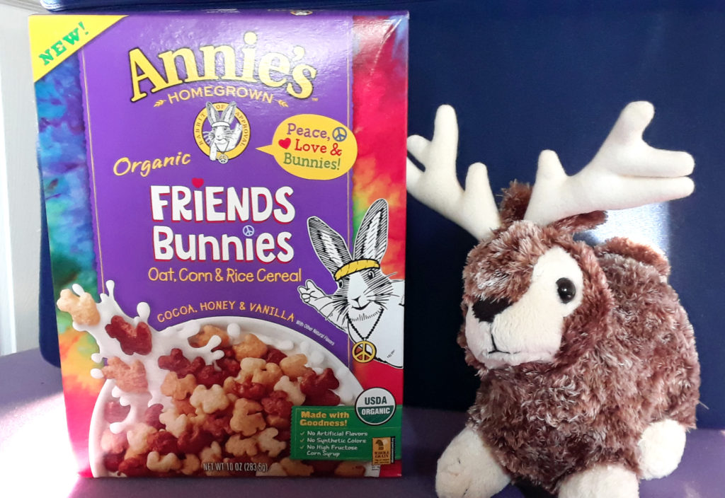 Annie's Organic Friends Bunnies Chocolate Vanilla Honey Cereal Review Box