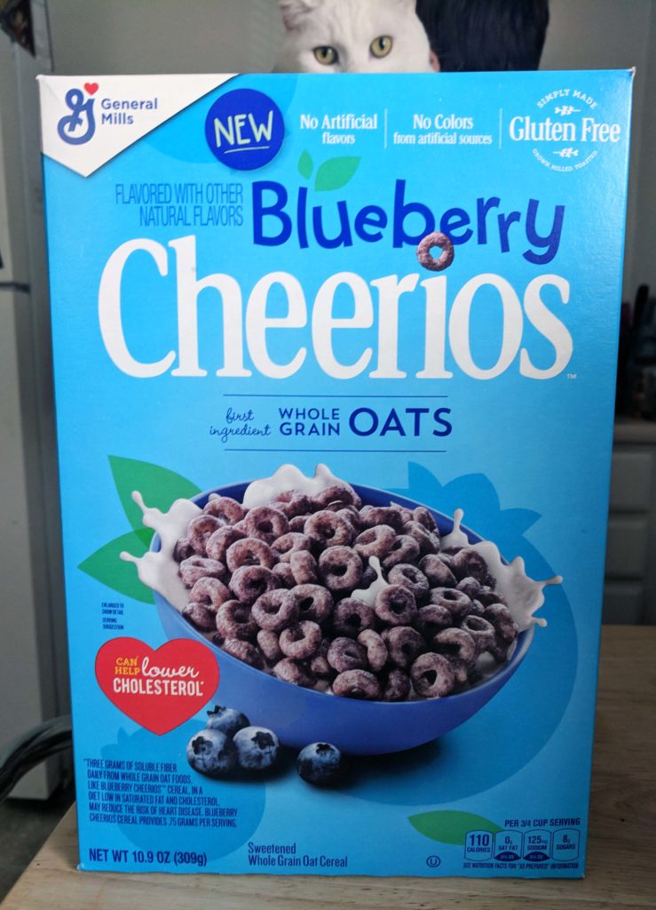 General Mills New Blueberry Cheerios Review Cereal Box