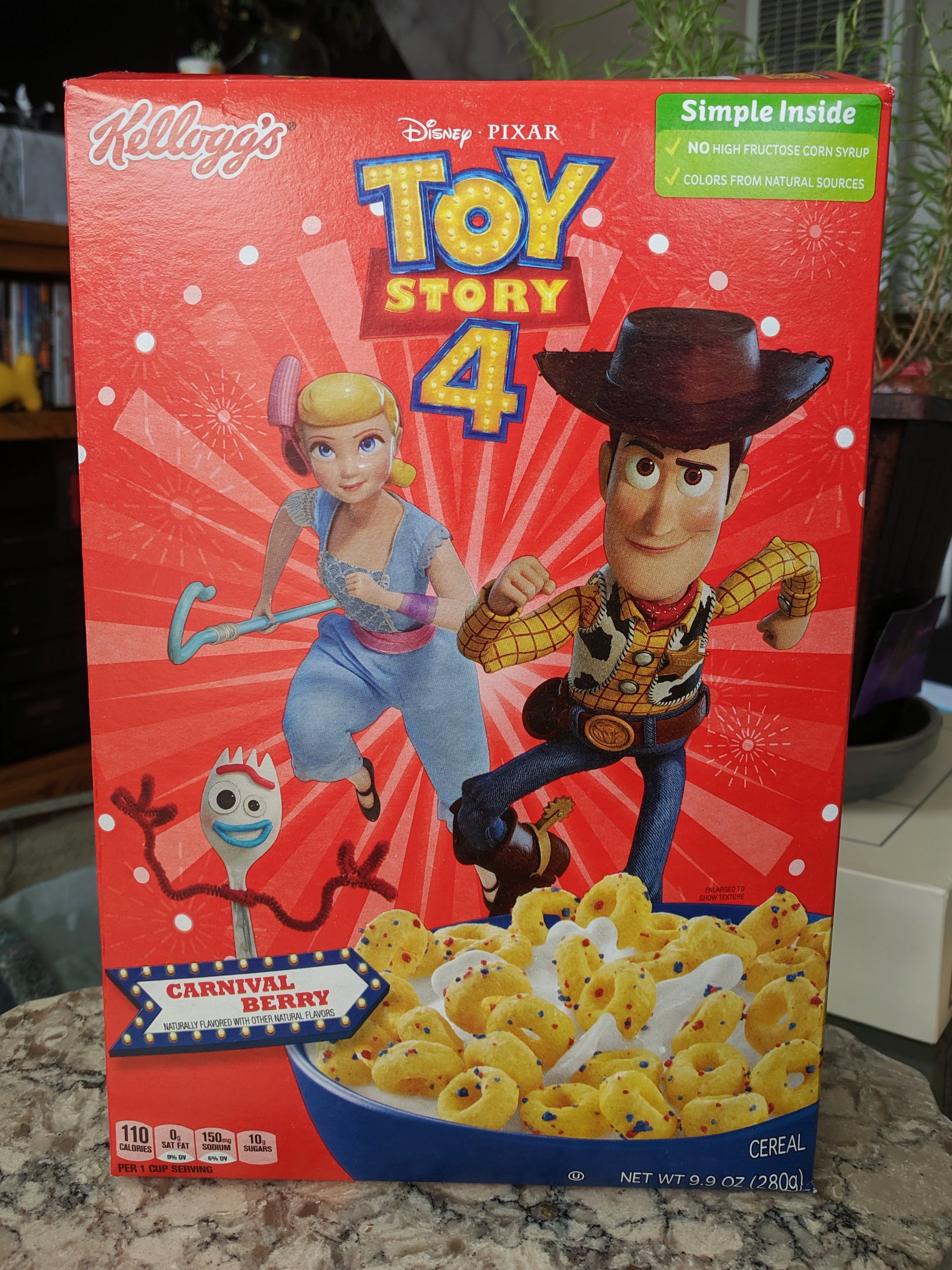 Toy Story 4 Carnival Berry Cereal Review Box
