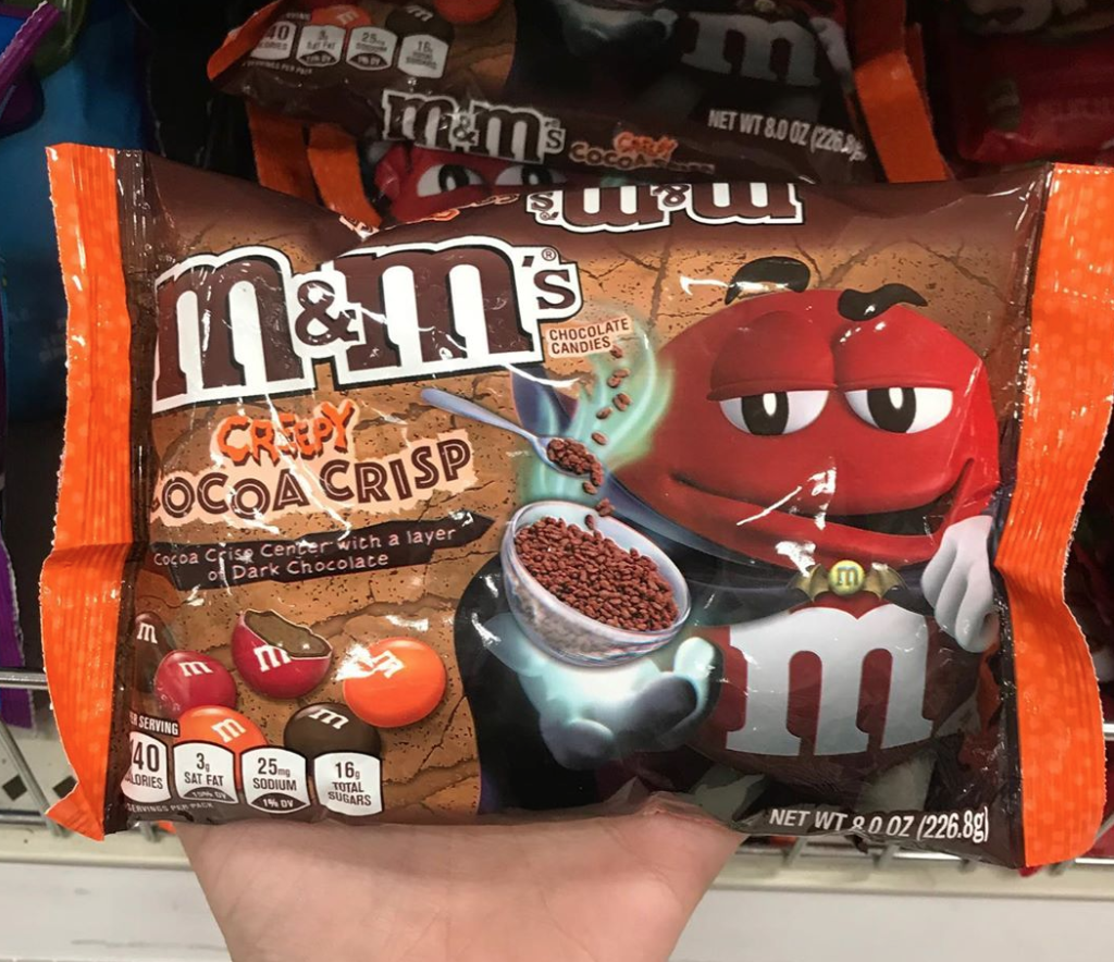 Creepy Cocoa Crisp Cereal M&M's