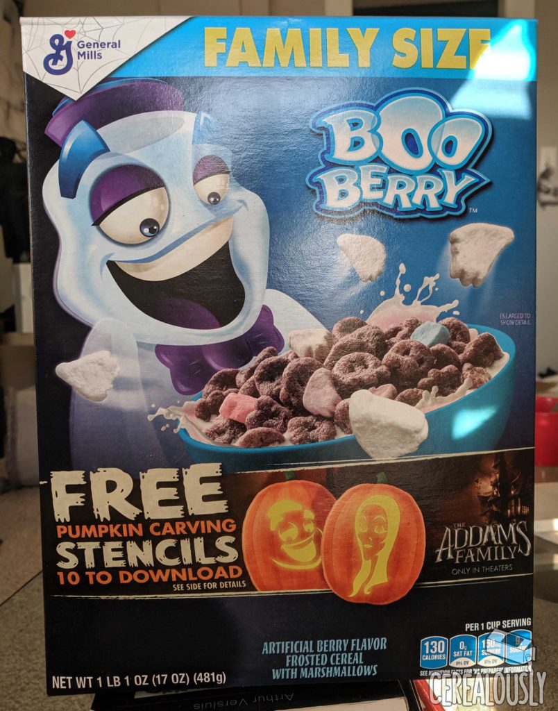 Boo Berry Review - 2019 Monster Cereal Box
