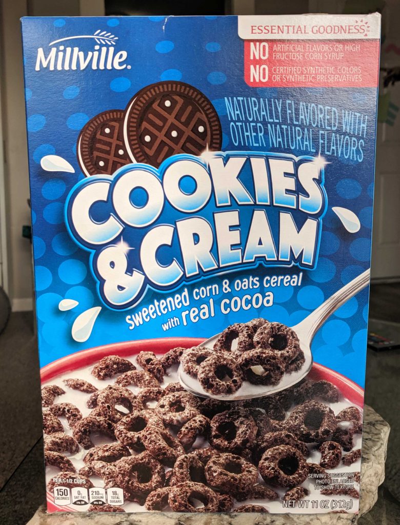 Millville Cookies and Cream Cereal Review Box