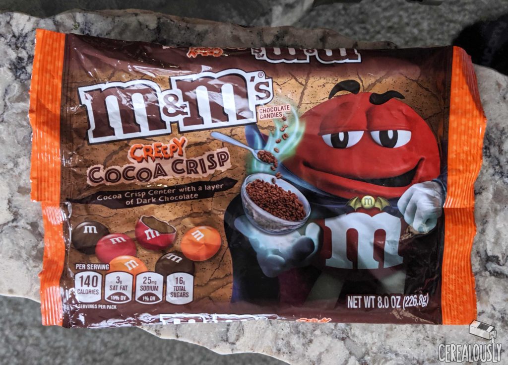 Creepy Cocoa Crisp M&M's Review Bag