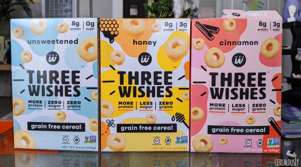 Three Wishes Grain-Free Cereal Review Boxes