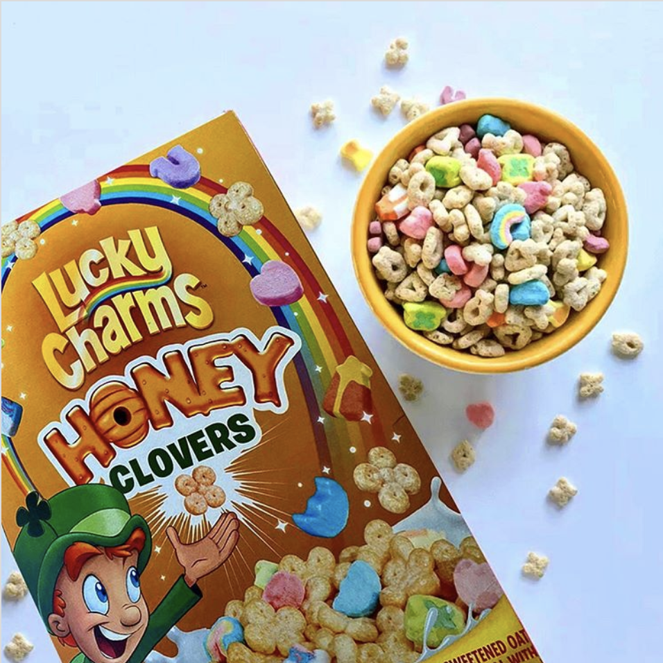 New Honey Lucky Charms Clovers Cereal