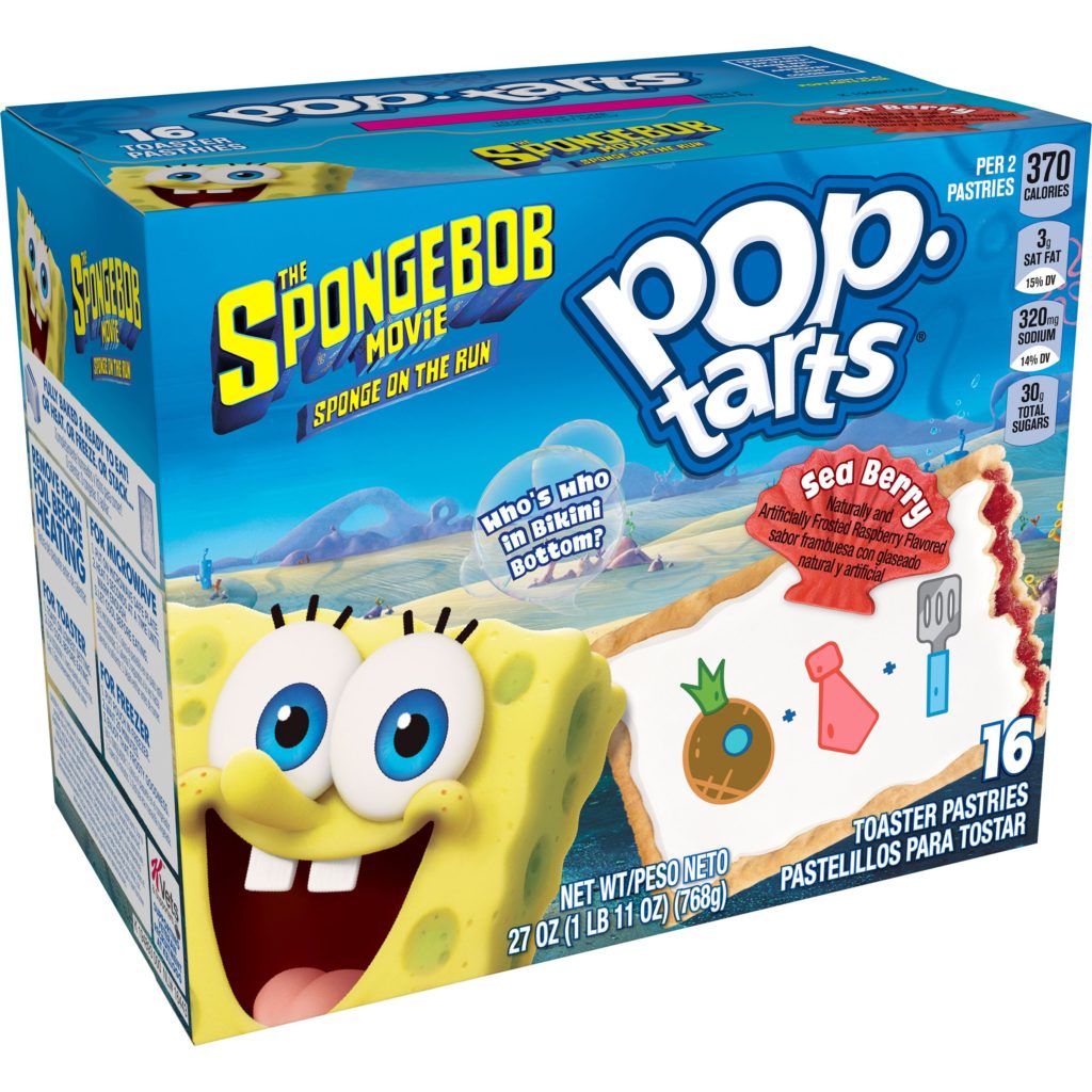 New Sea Berry Raspberry SpongeBob Pop-Tarts Box