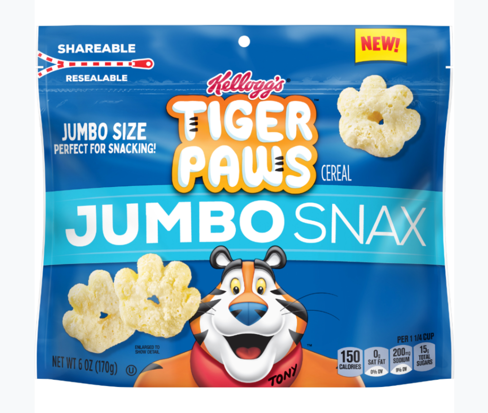 Kellogg's JUMBO SNAX Frosted Flakes Tiger Paws
