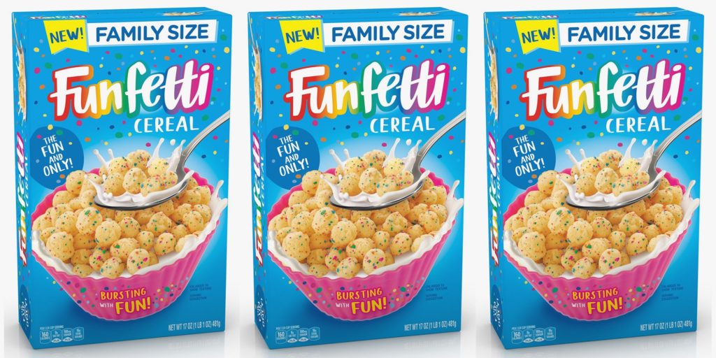 New Pillsbury Funfetti Cereal Box