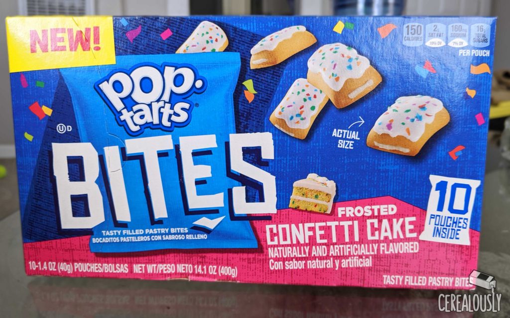 New Kellogg's Confetti Cake Pop-Tarts Bites Review Box
