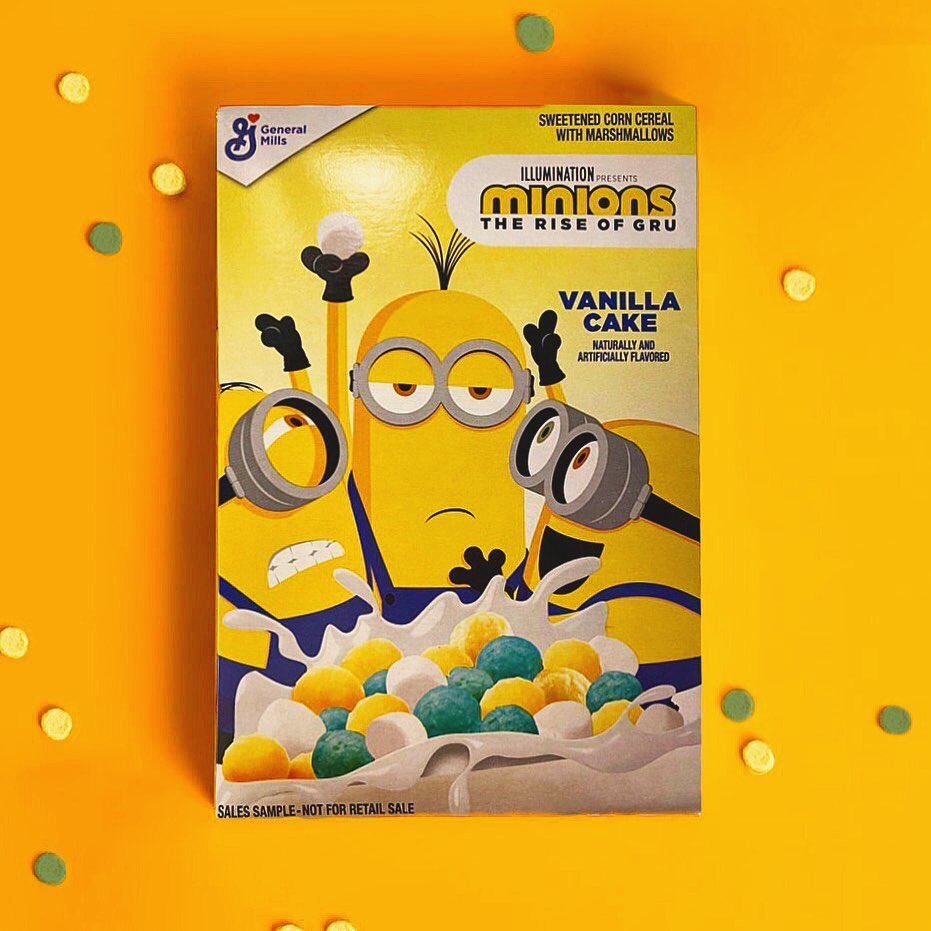 New Minions Rise of Gru Vanilla Cake Cereal