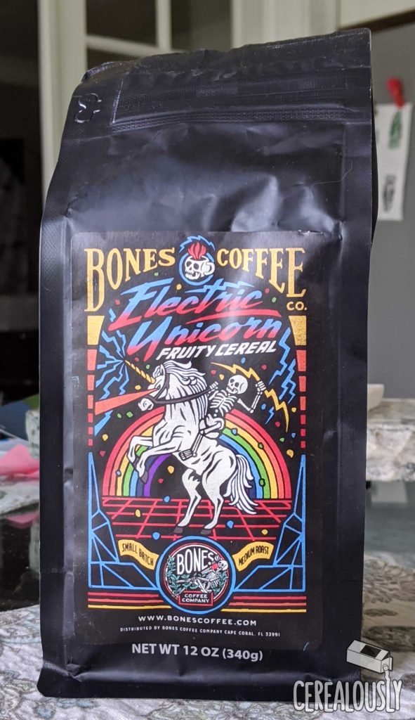 Bones Electric Unicorn Fruity Cereal Coffee Review Bag