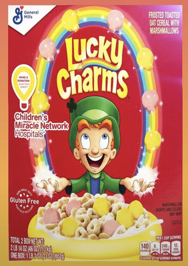 Children's Miracle Network Lucky Charms with Red & Yellow Balloons