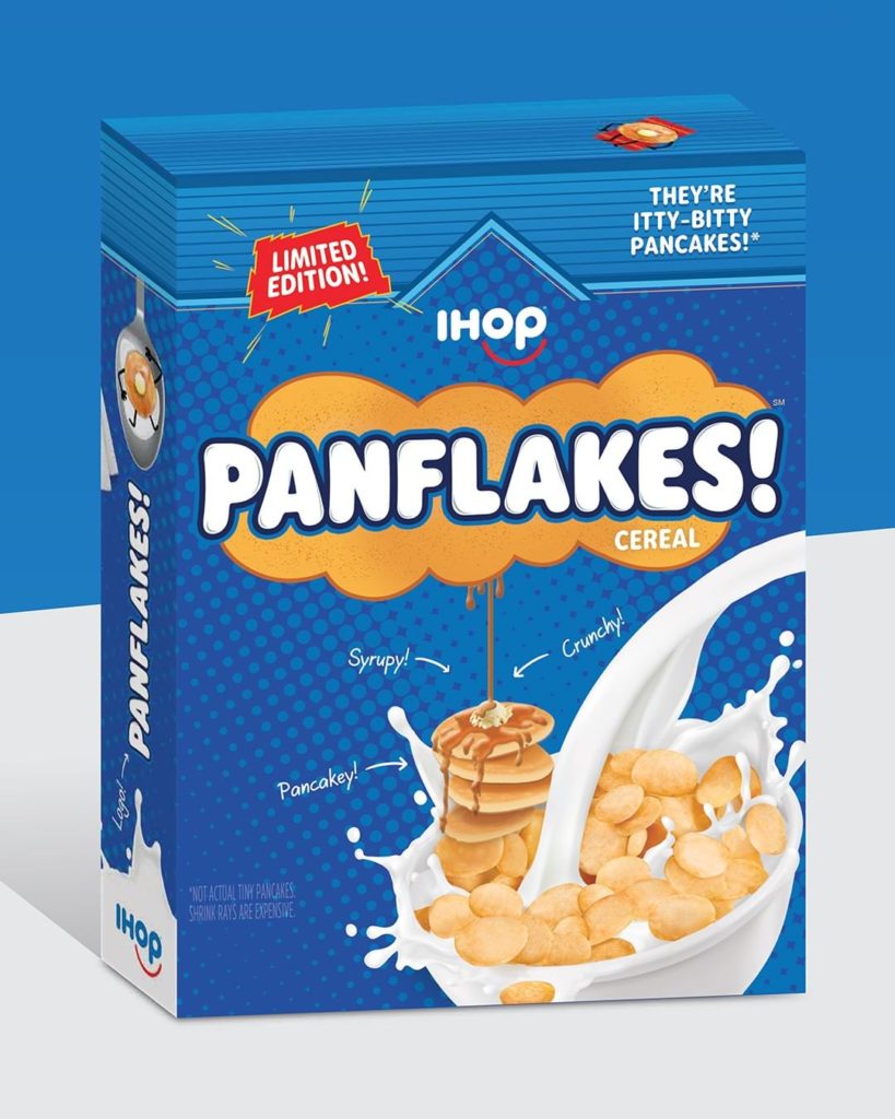 IHOP Panflakes Cereal Box