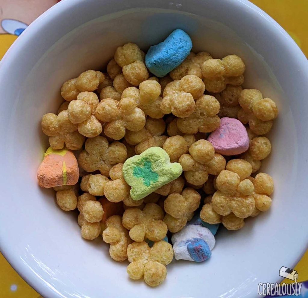 New Honey Lucky Charms Cereal Review with Honey Clovers