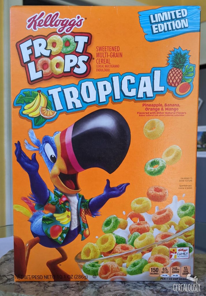2020 Tropical Froot Loops Box Cereal Review