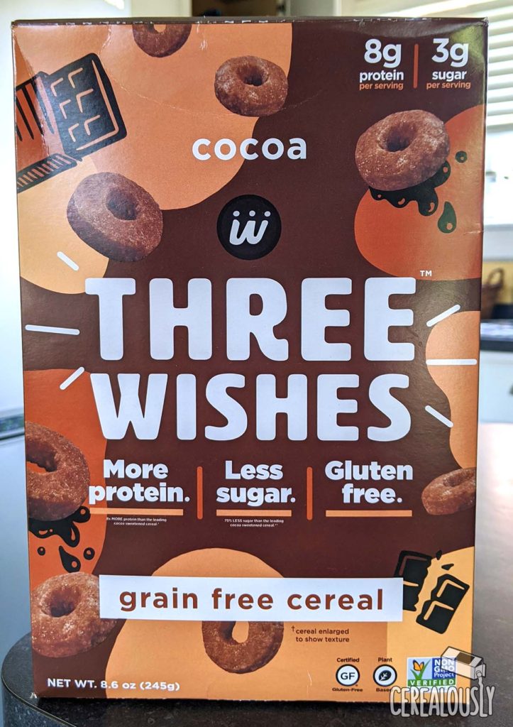 Three Wishes Cocoa Cereal Review Box