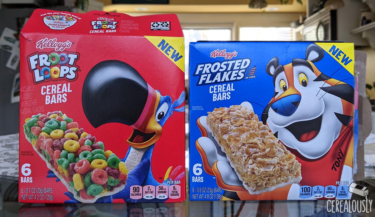 Quick Review (x2) Kellogg’s Froot Loops & Frosted Flakes Cereal Bars