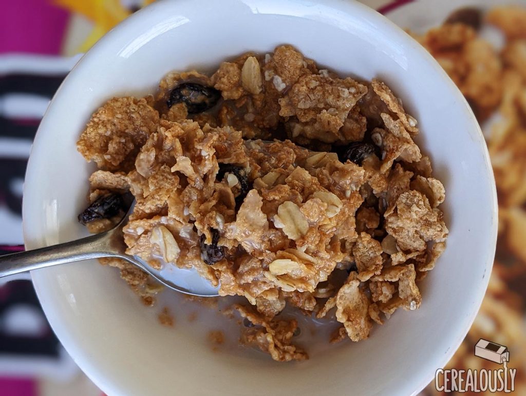 New Kellogg's Raisin Bran Toasted Oats & Honey Cereal Review Milk