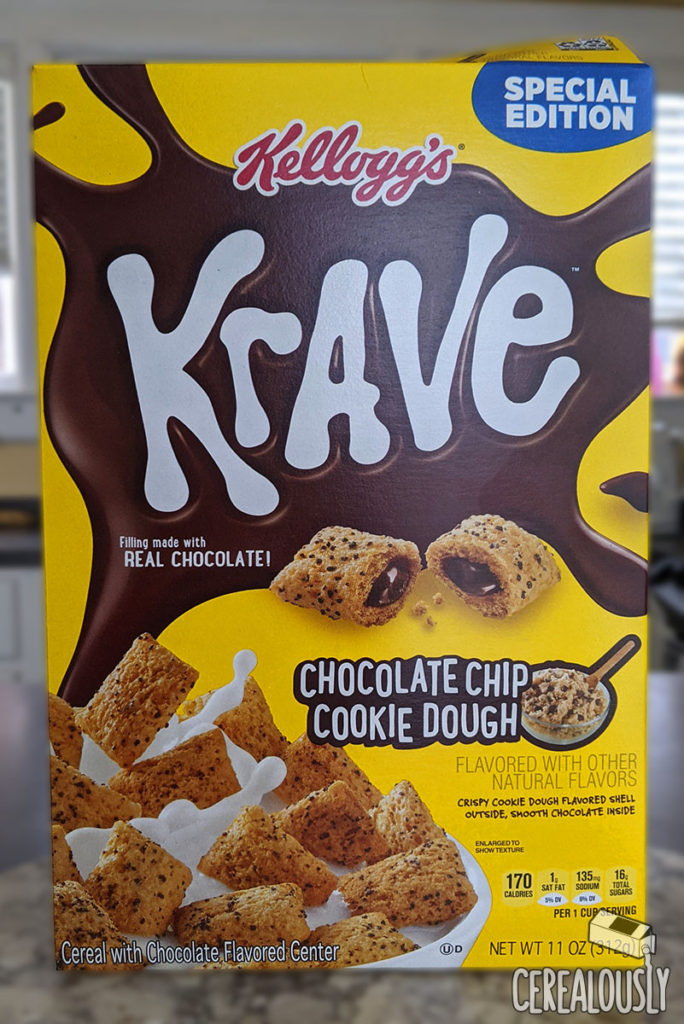 New Chocolate Chip Cookie Dough Krave Cereal Review - Box