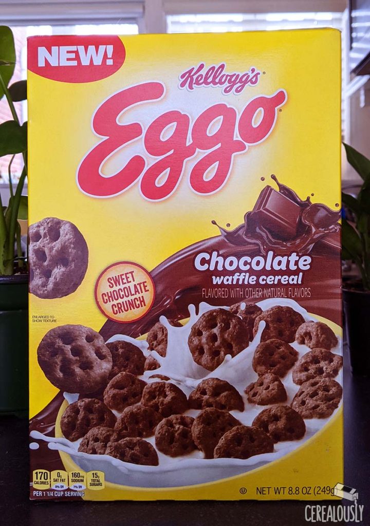 New Chocolate Eggo Cereal Review Box