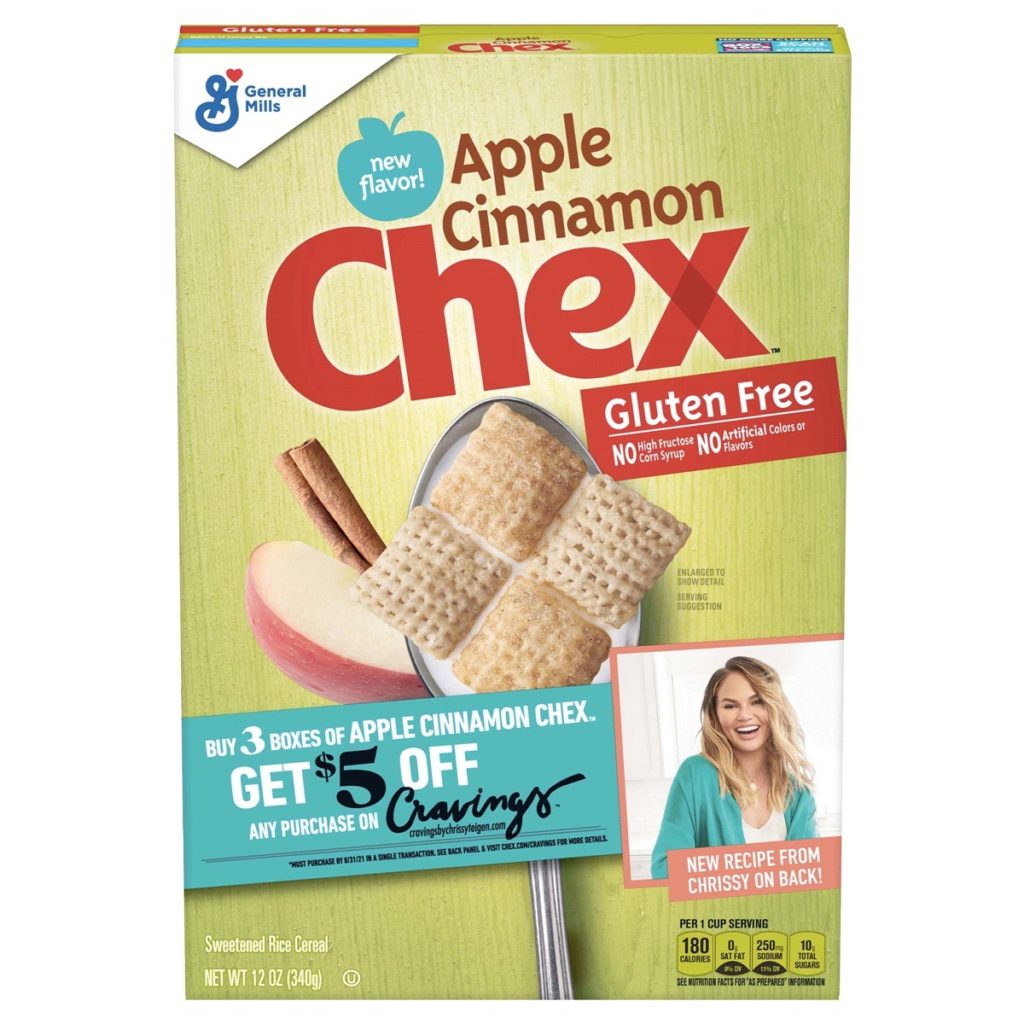 New Apple Cinnamon Chex Cereal Box