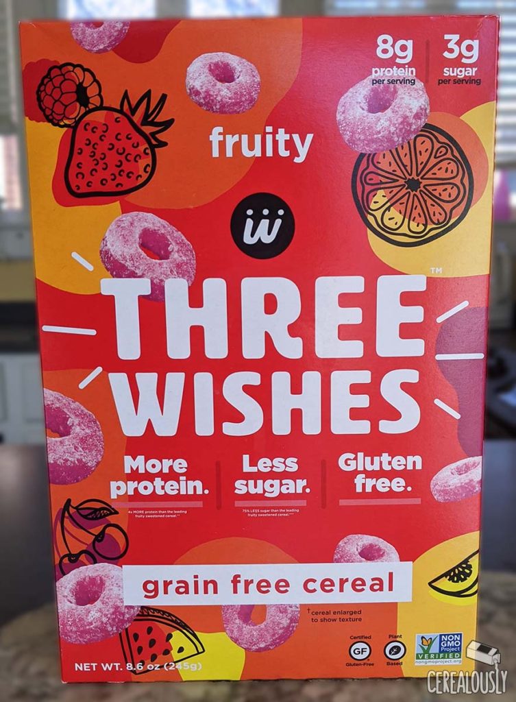 New Fruity Three Wishes Cereal Review Box