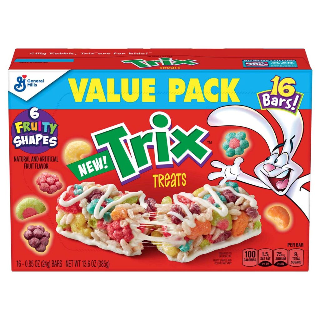 New Trix Treats Cereal Bars Box
