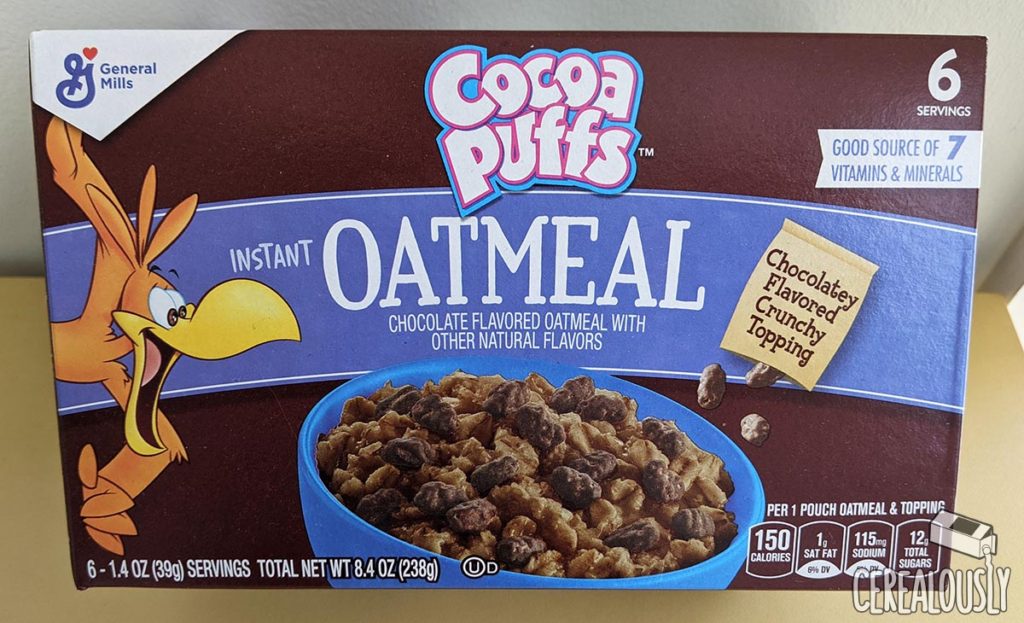 New Cocoa Puffs Oatmeal Review Box