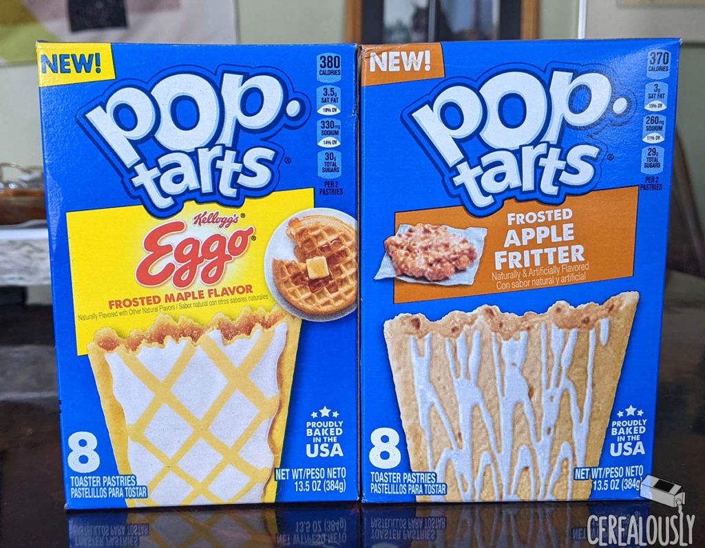 New Maple Eggo Pop-Tarts Review & Apple Fritter Pop-Tarts Review Boxes