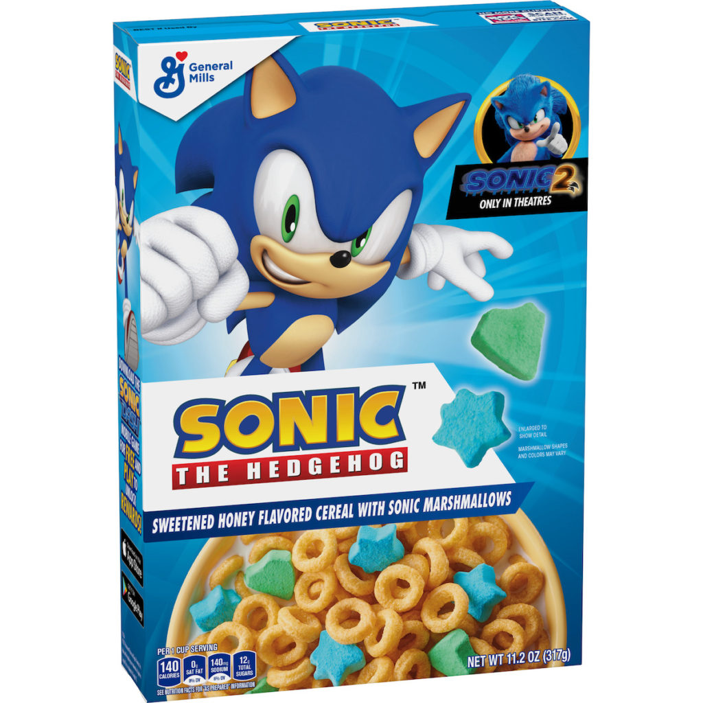 New Sonic the Hedgehog Cereal Box
