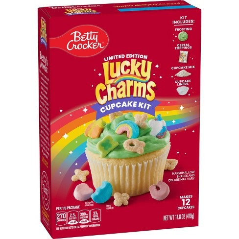 New Betty Crocker Lucky Charms Cupcake Kit