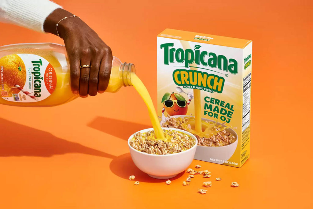 New Tropicana Crunch OJ Cereal