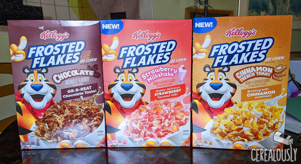 New Frosted Flakes Cereal Boxes