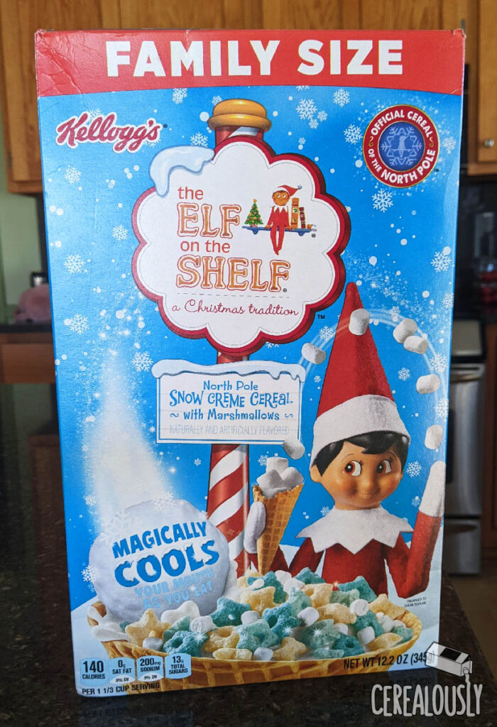 New Elf on the Shelf North Pole Snow Creme Cereal Review.- Box